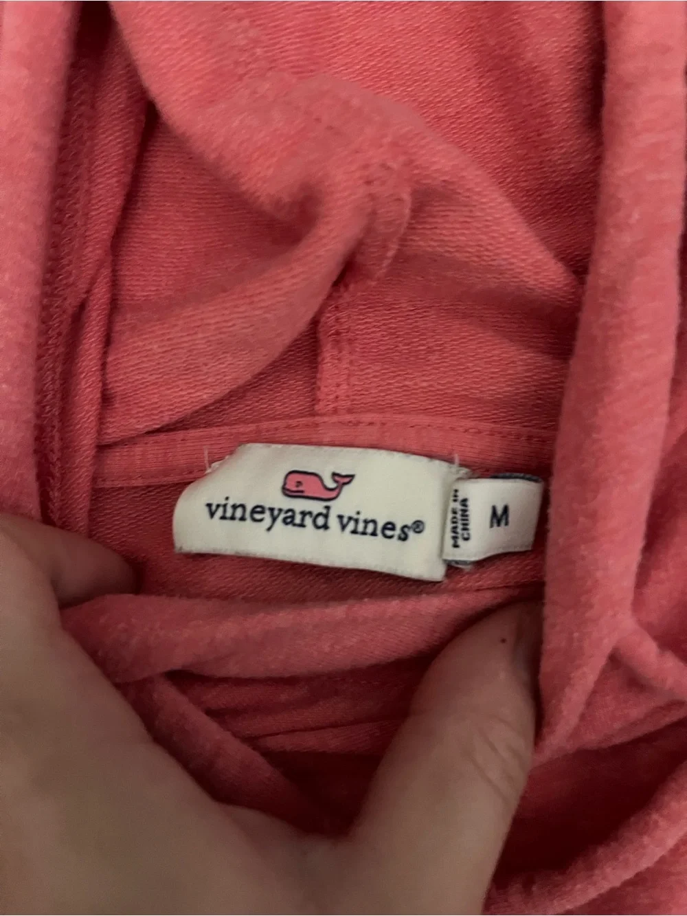 Vineyard Vines Woman Coral Pullover Hoodie with Whale Logo